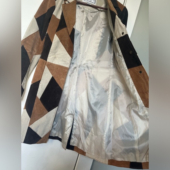 Patchwork leather coat - Picture 5 of 9